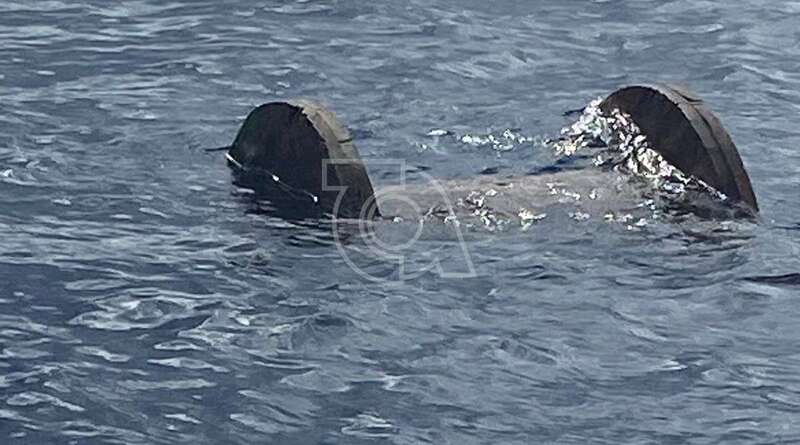 Bobina o carrete para cables de grandes dimensiones en aguas próximas a la costa de Telde/TA.